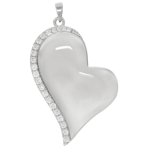 Teardrop Heart Cremation Pendant